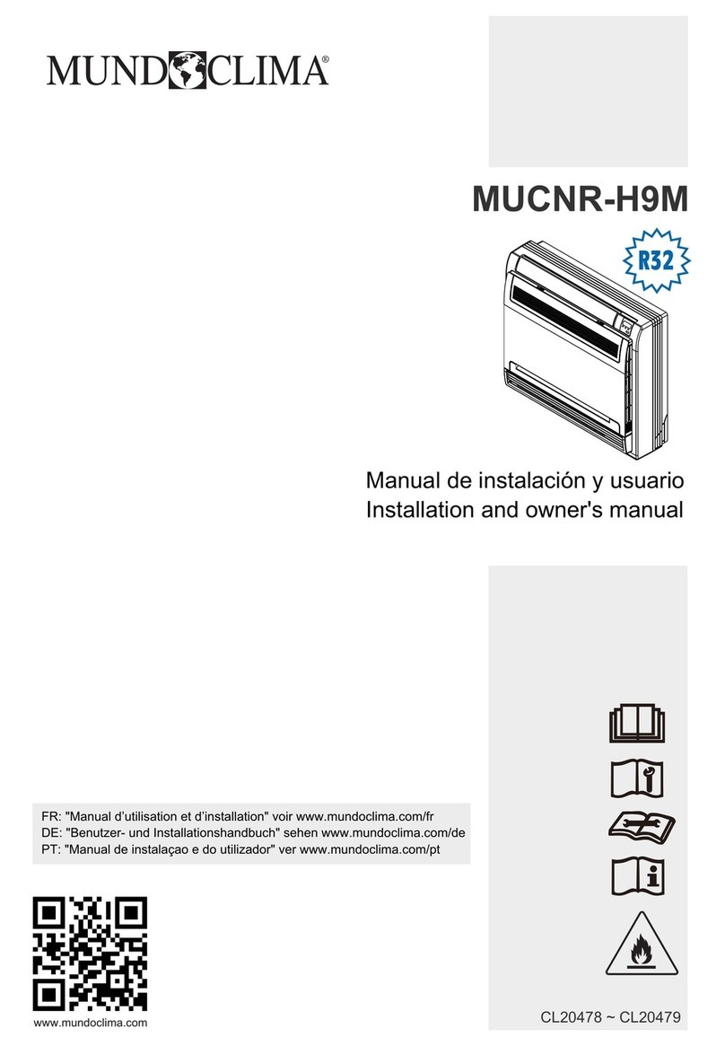 mundoclima MUCNR-H9M Installation instructions mundoclima MUCNR-H9M Installation instructions