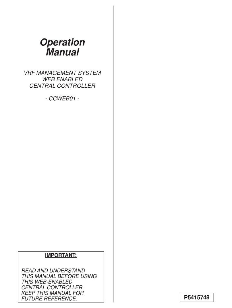York CCWEB01 Operation manual