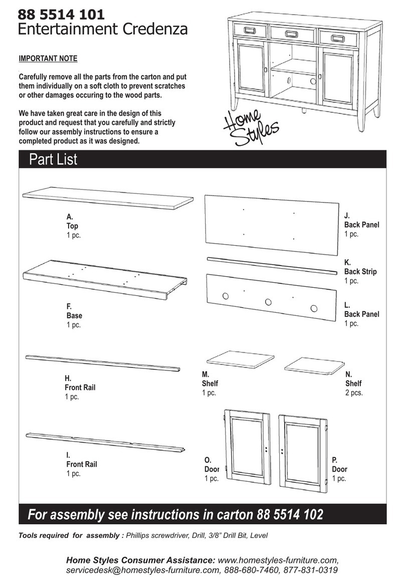 Home Styles Entertainment Credenza 88 5514 102 manual Home Styles Entertainment Credenza 88 5514 102 manual