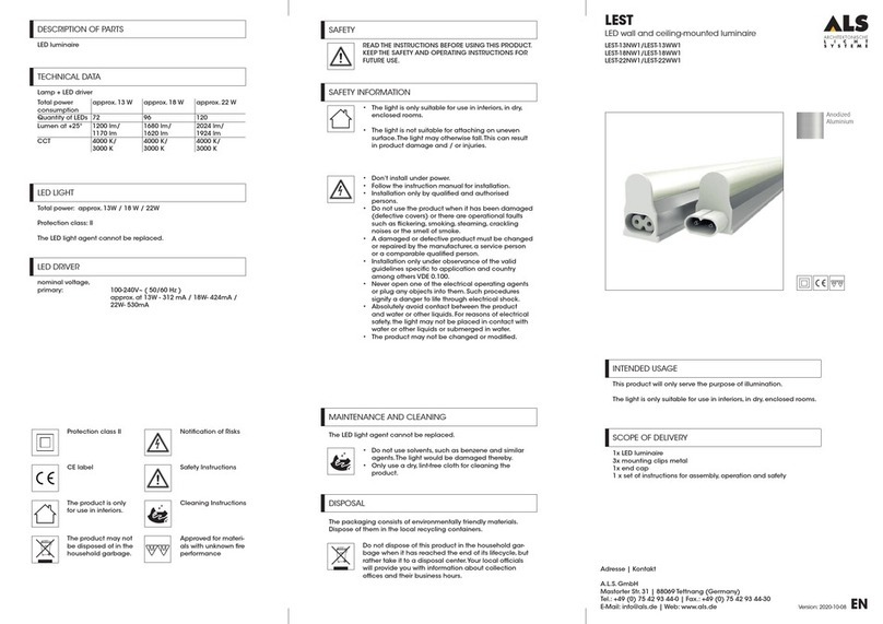 A.L.S. LEST-13NW1 quick start guide A.L.S. LEST-13NW1 quick start guide