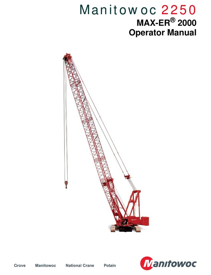 Manitowoc 2250 MAX-ER 2000 User manual