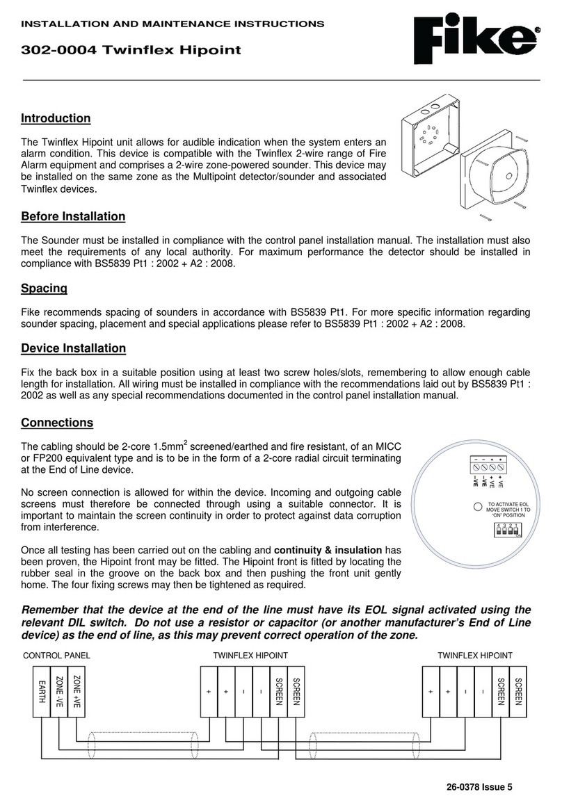 Fike Twinflex Hipoint Installation and maintenance instructions