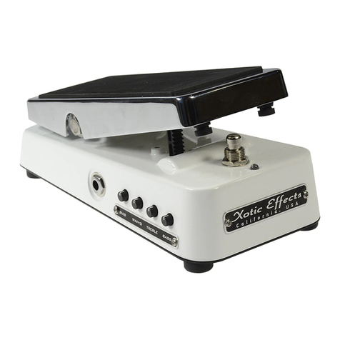 XOTIC EFFECTS Xotic Wah quick start guide