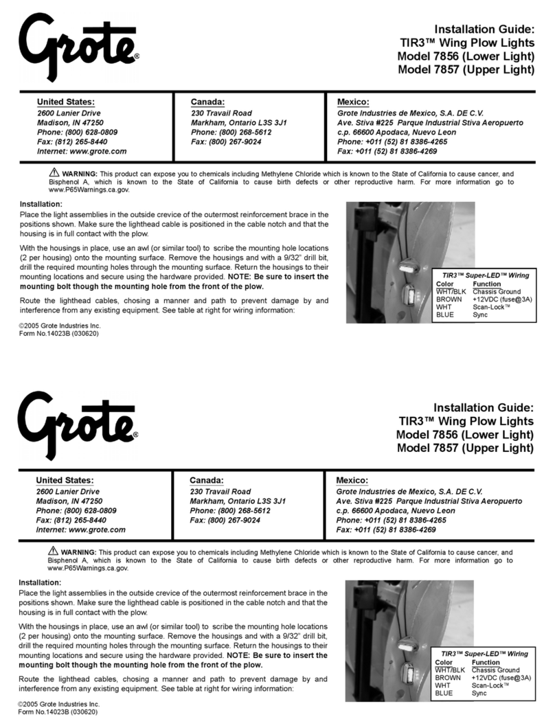 Grote TIR3 7856 installation guide