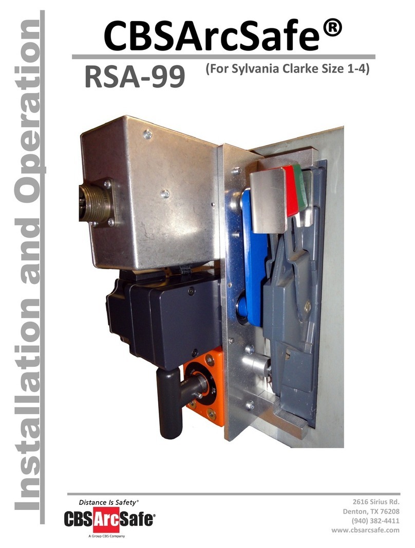 CBS ArcSafe RSA-99 Installation and operation CBS ArcSafe RSA-99 Installation and operation