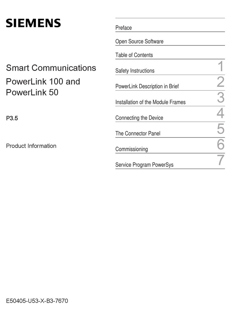 Siemens PowerLink 100 User manual Siemens PowerLink 100 User manual