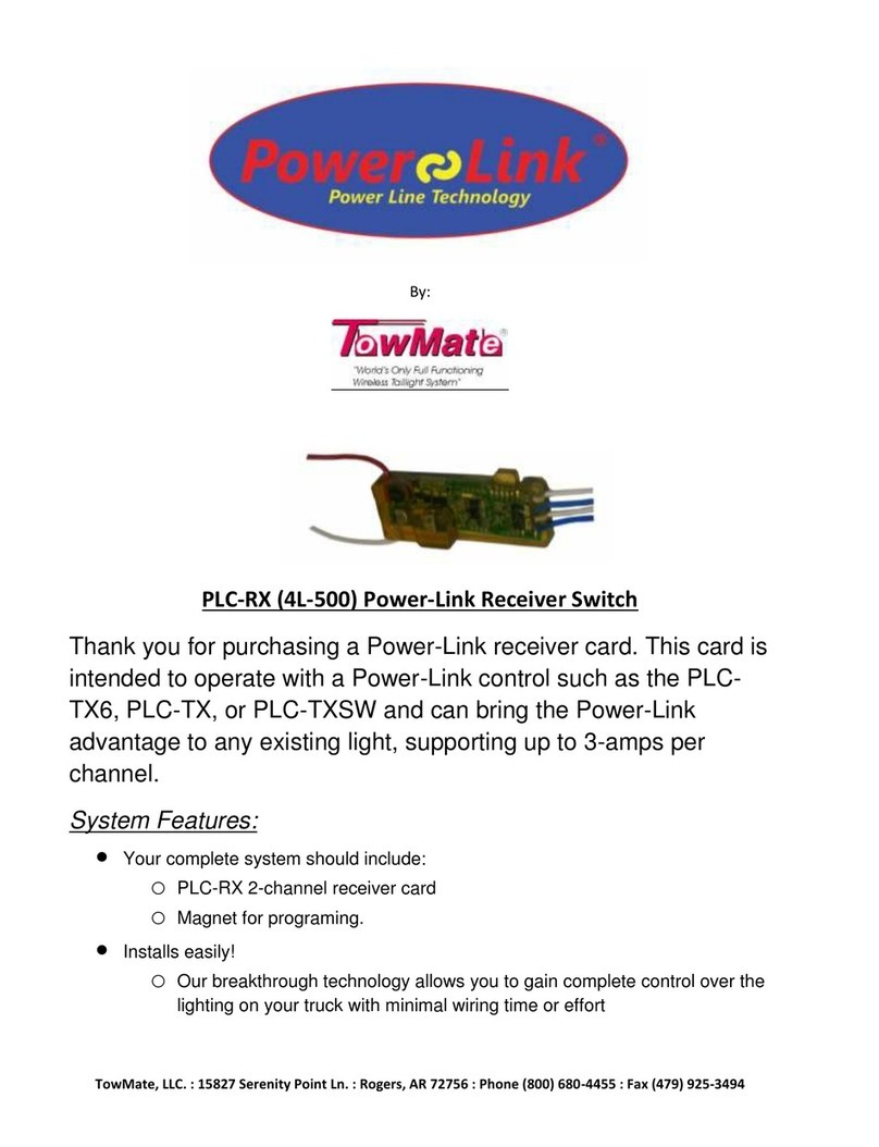 TowMate Power-Link PLC-RX (4L-500) quick start guide