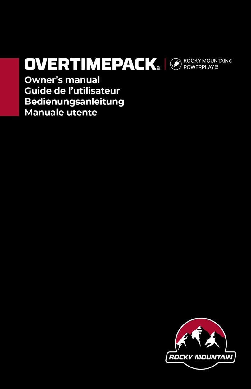 Rocky Mountain OVERTIMEPACK 330 WH owner's manual