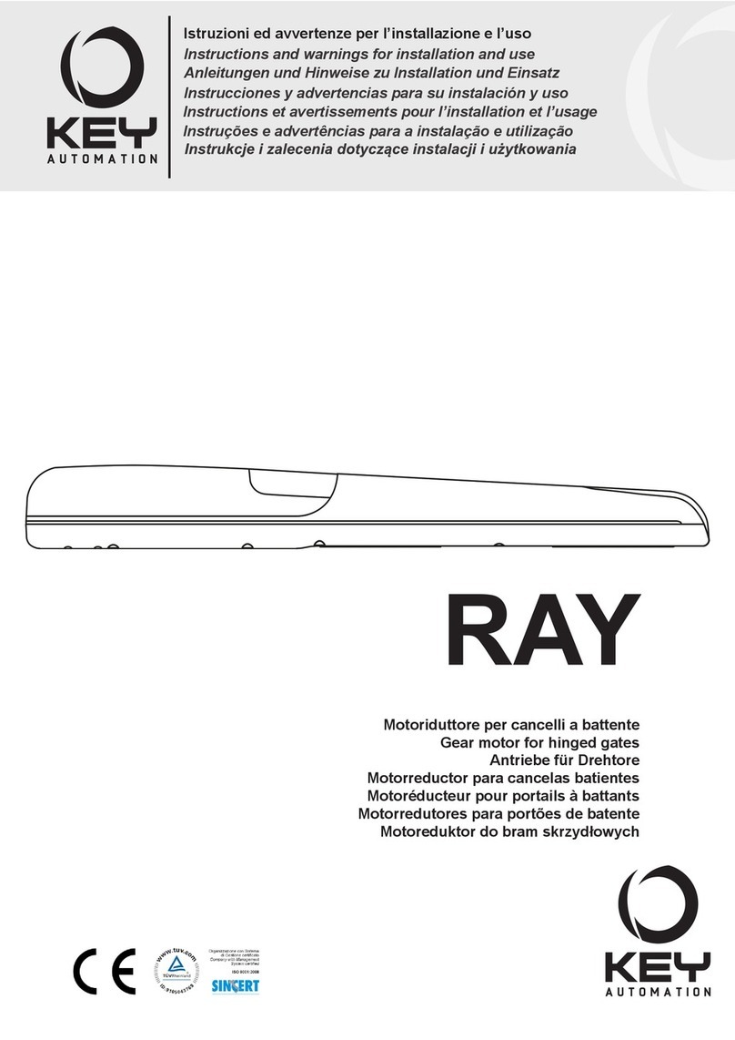 Keyautomation RAY Instructions and warnings for installation and use
