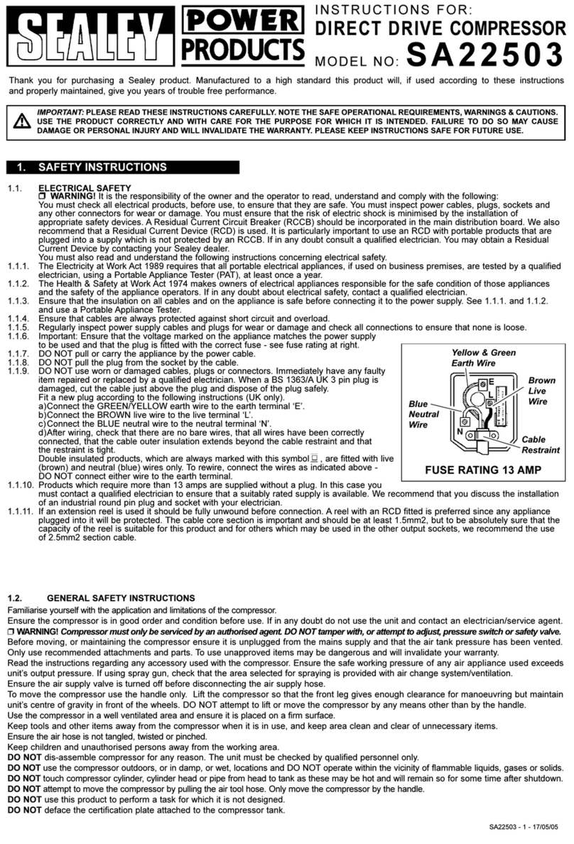 Sealey SA22503 instructions
