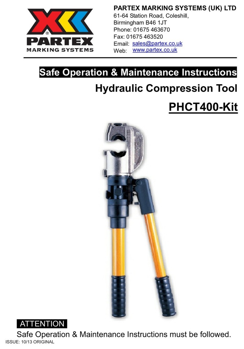 Partex PHCT400-Kit SAFE OPERATION & MAINTENANCE INSTRUCTIONS