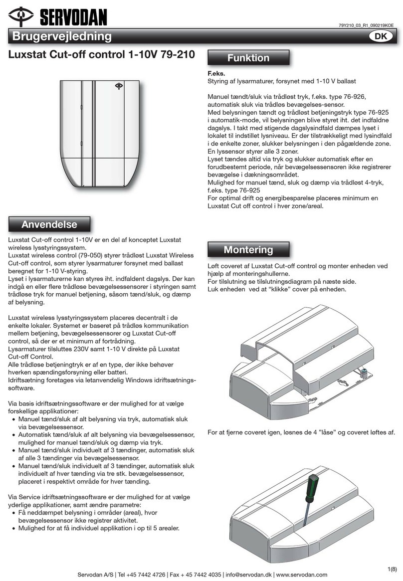 Servodan Luxstat 79-210 user guide Servodan Luxstat 79-210 user guide