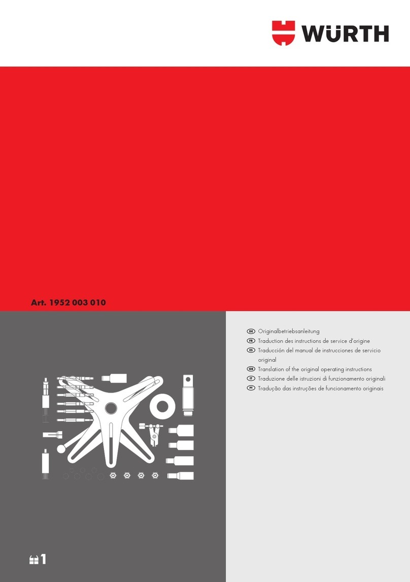 Würth 1952 003 010 operating instructions