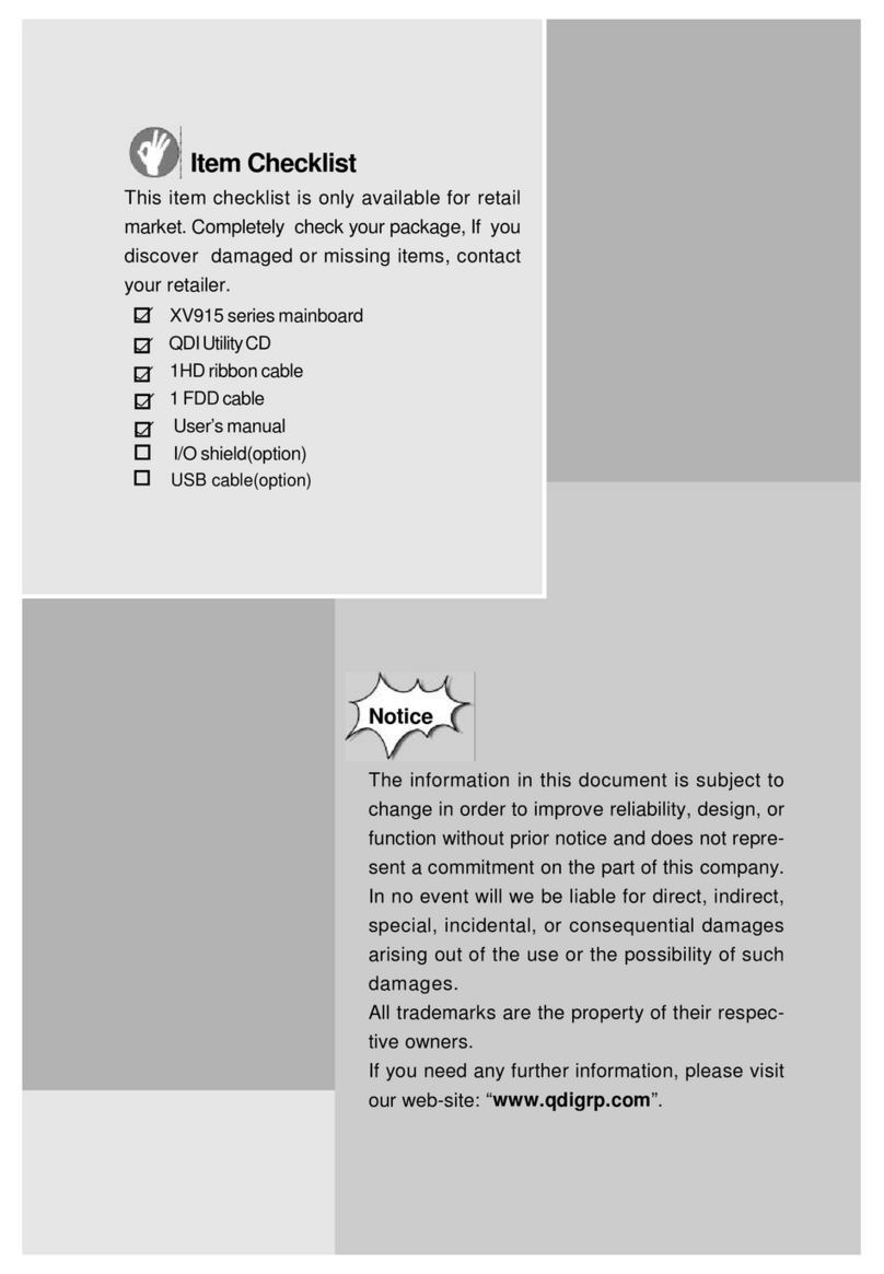QDI XV915 Series User manual QDI XV915 Series User manual