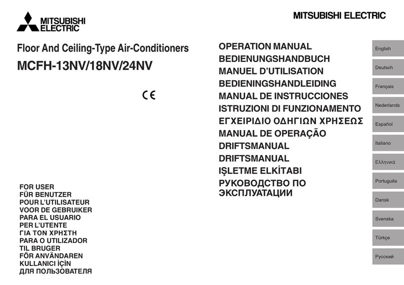 Mitsubishi Electric MCFH-13NV User manual