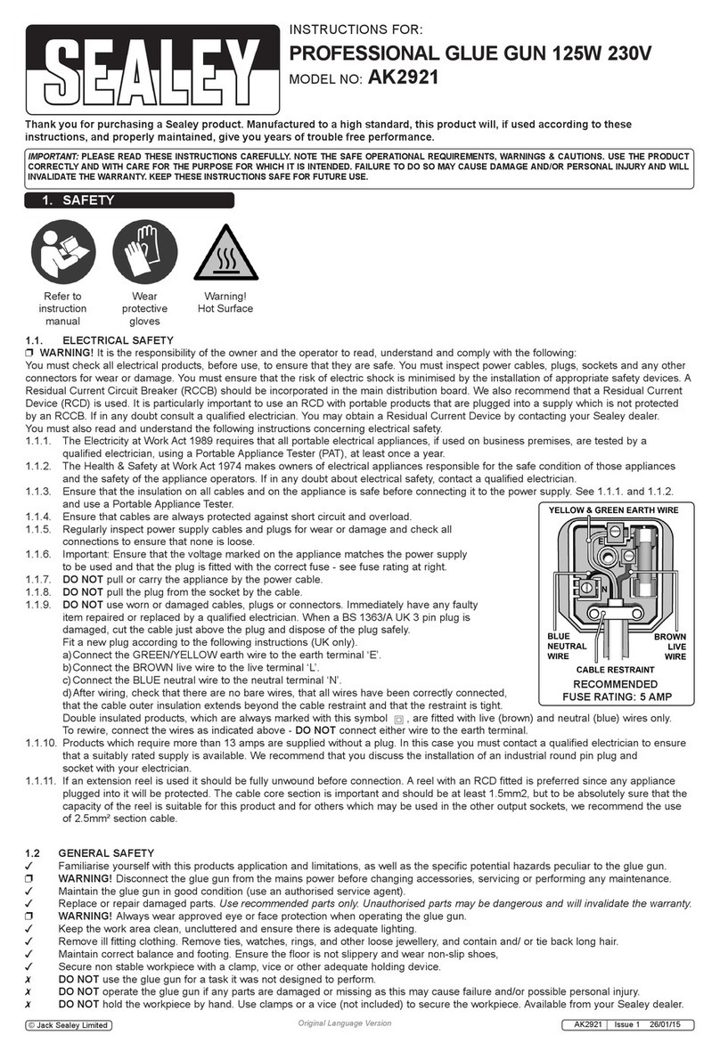 Sealey AK2921 User manual