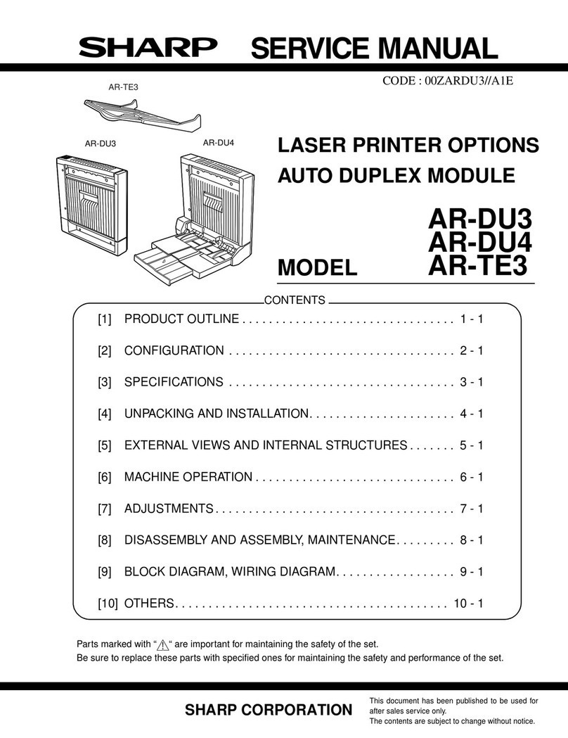 Sharp AR-TE3 User manual