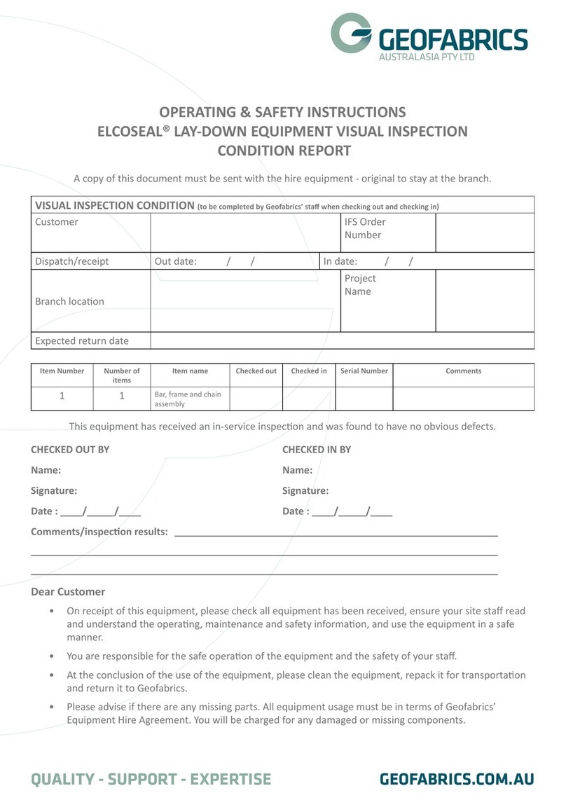 GEOFABRICS Elcoseal Operating and safety instructions