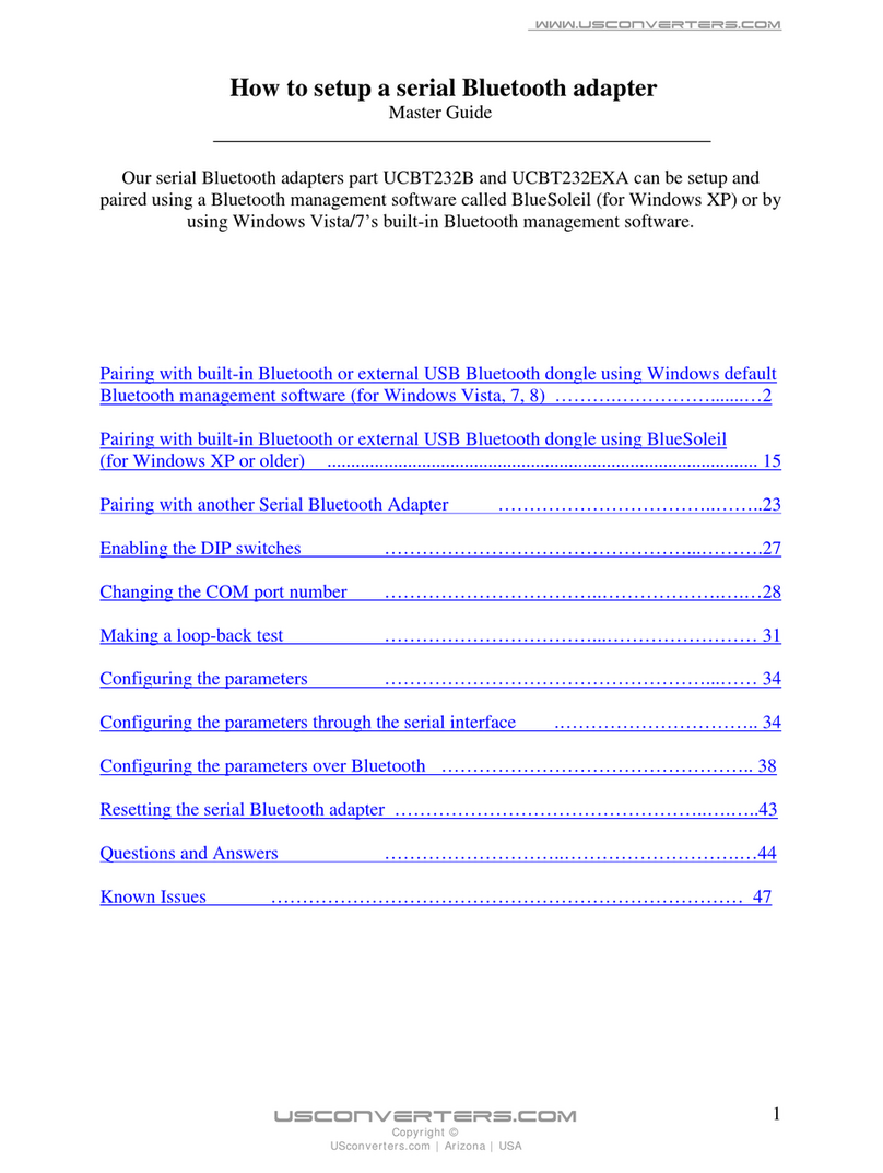 Usconverters UCBT232B Master guide