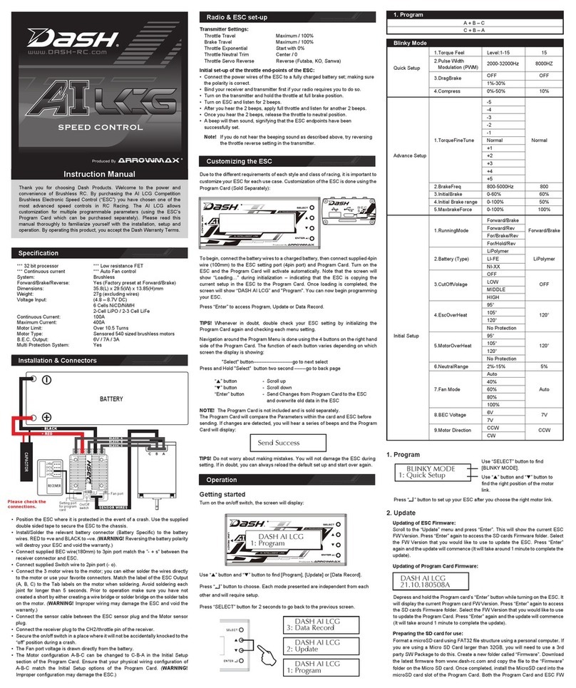 Dash AI LCG instruction manual