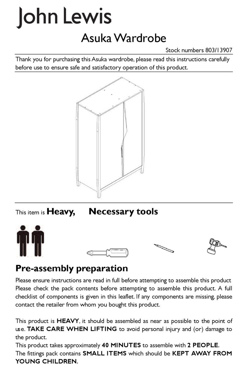 John Lewis Asuka Wardrobe 803/13907 User manual John Lewis Asuka Wardrobe 803/13907 User manual