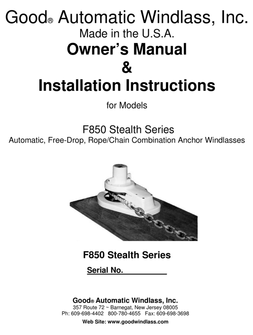 Good F850 Stealth Series Owner's Manual & Installation Instructions
