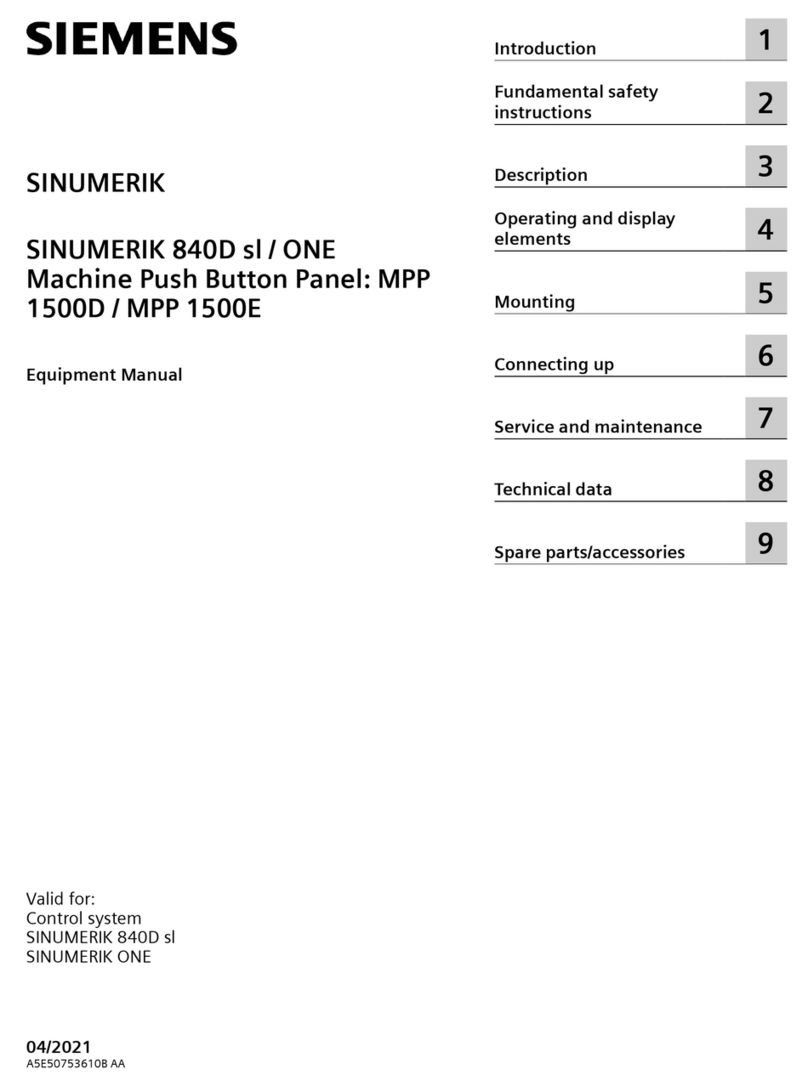 Siemens SINUMERIK MPP 1500D Technical Document