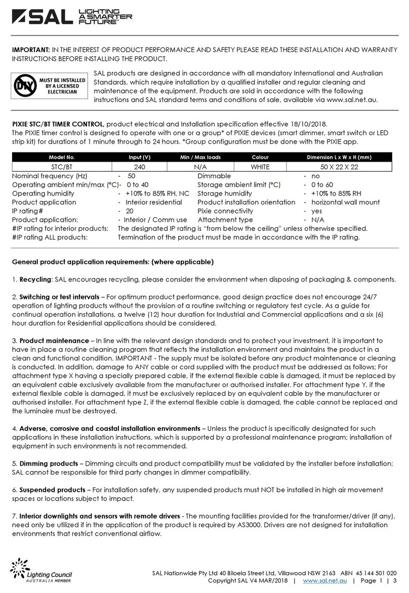 SAL PIXIE STC User manual