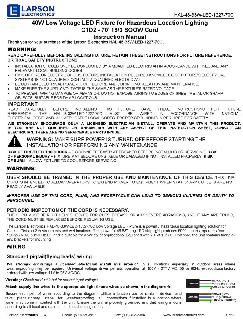 Larson Electronics HAL-48-33W-LED-1227-70C instruction manual