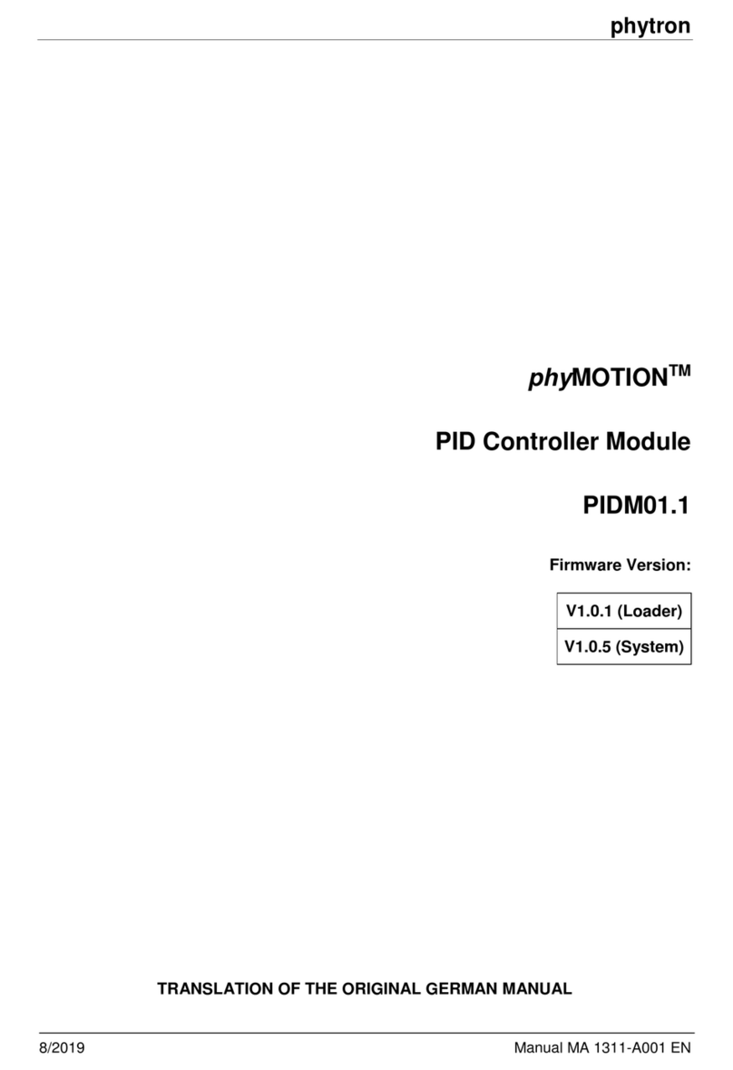 phytron phyMOTION PIDM01.1 TRANSLATION OF THE ORIGINAL GERMAN MANUAL