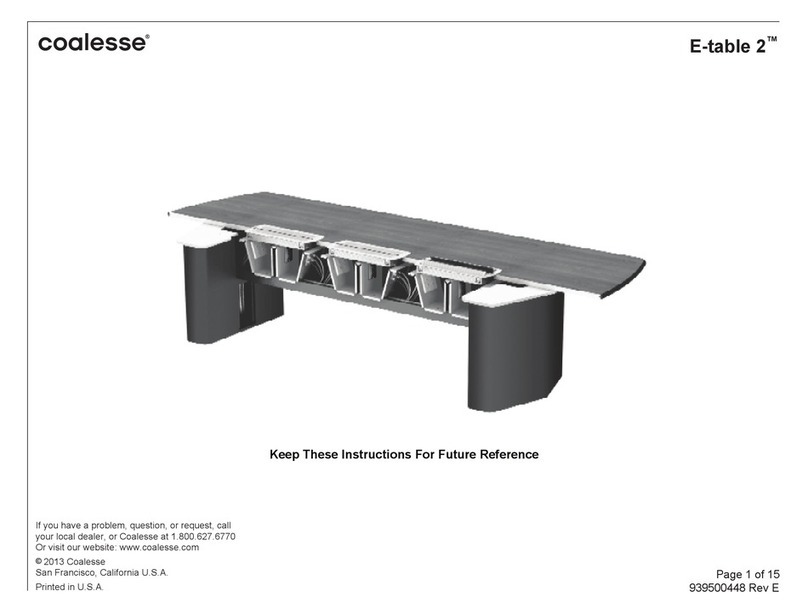 Coalesse E-table 2 User manual Coalesse E-table 2 User manual
