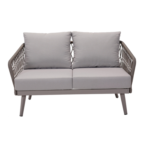 Leisuregrow Sarasota 2 Seat Sofa and Cushions Assembly and care instructions
