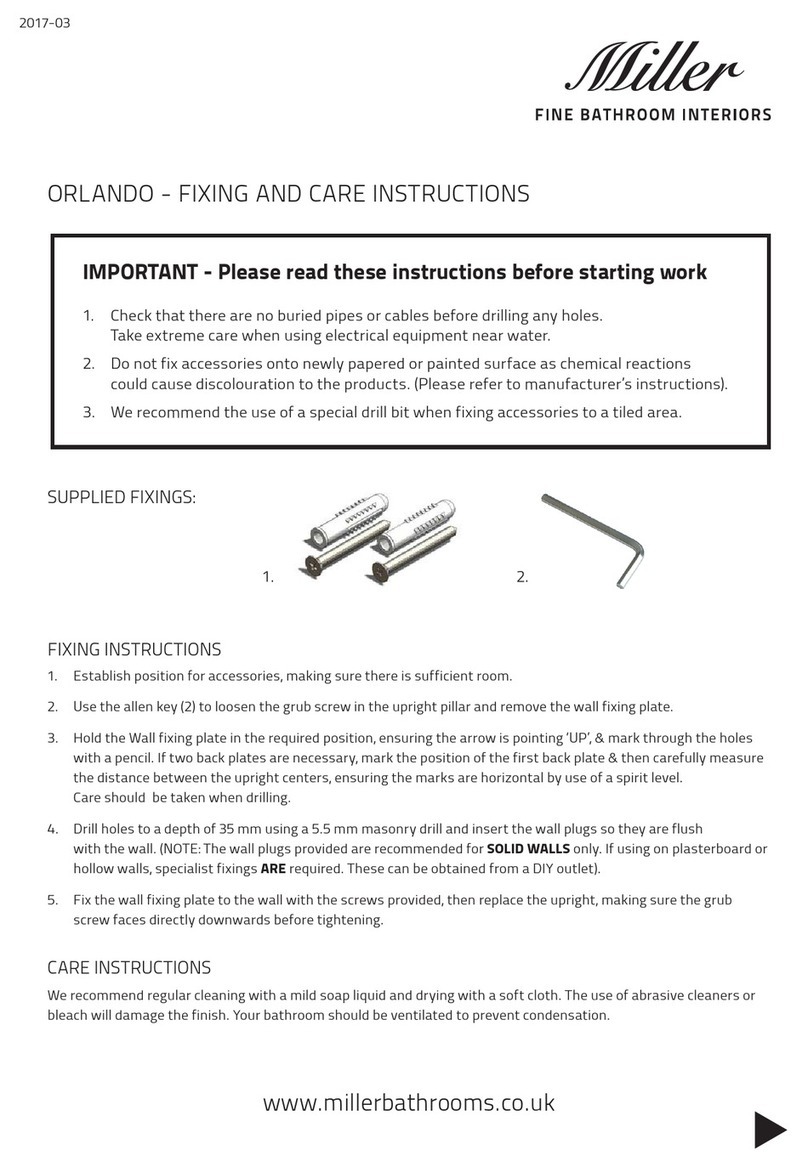 Miller ORLANDO Fixing and care instructions