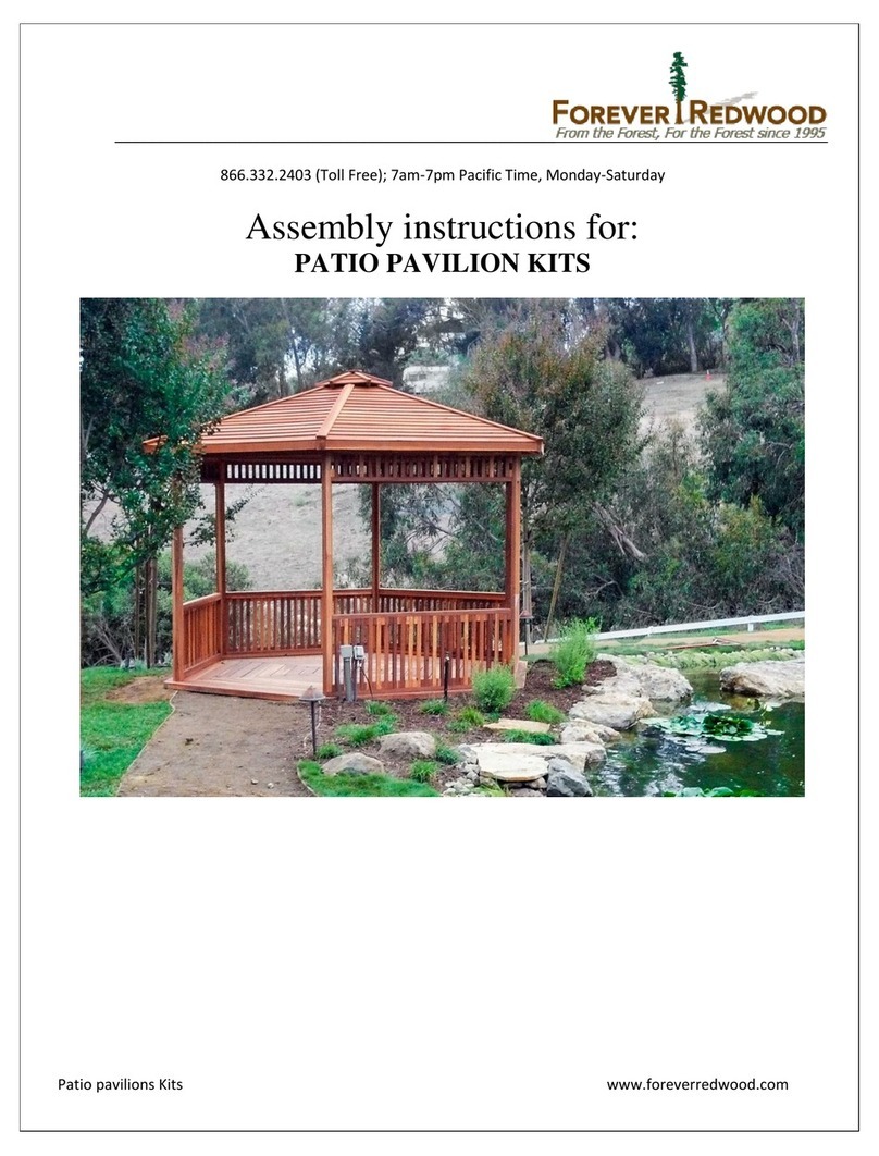 Forever Redwood PATIO PAVILION KITS Assembly instructions