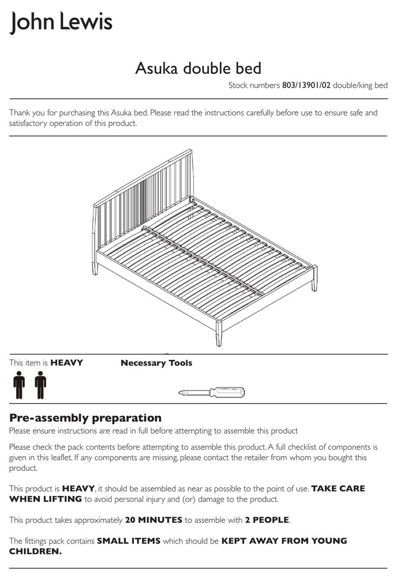 John Lewis Asuka double bed 803/13901/02 User manual John Lewis Asuka double bed 803/13901/02 User manual