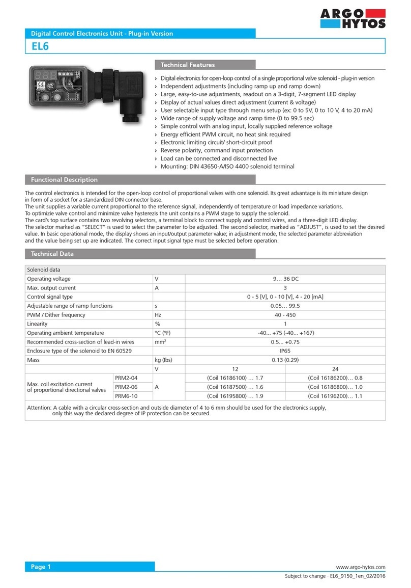 Argo-Hytos EL6 quick start guide