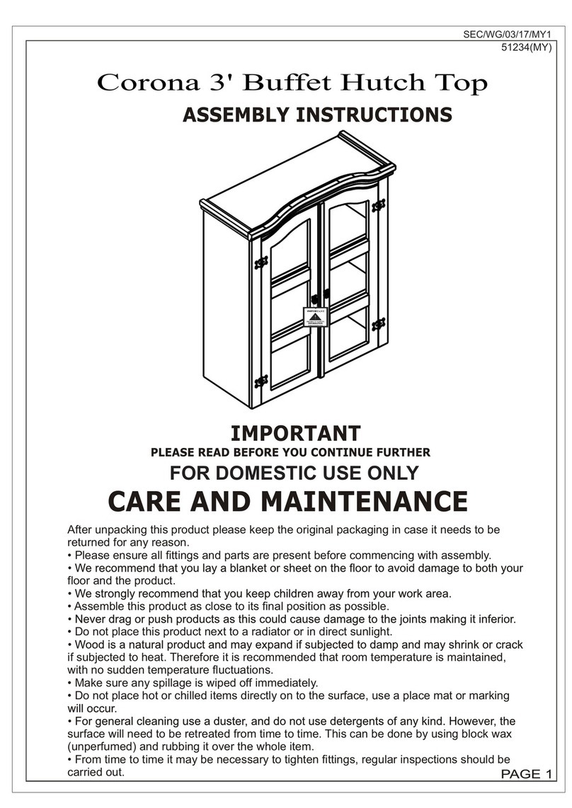Seconique Furniture Corona Assembly instructions