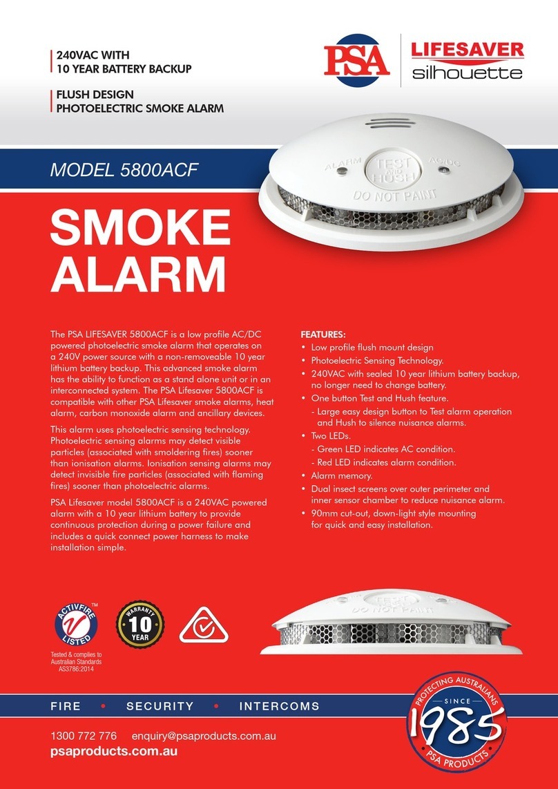 PSA Products LIFESAVER silhouette 5800ACF User manual