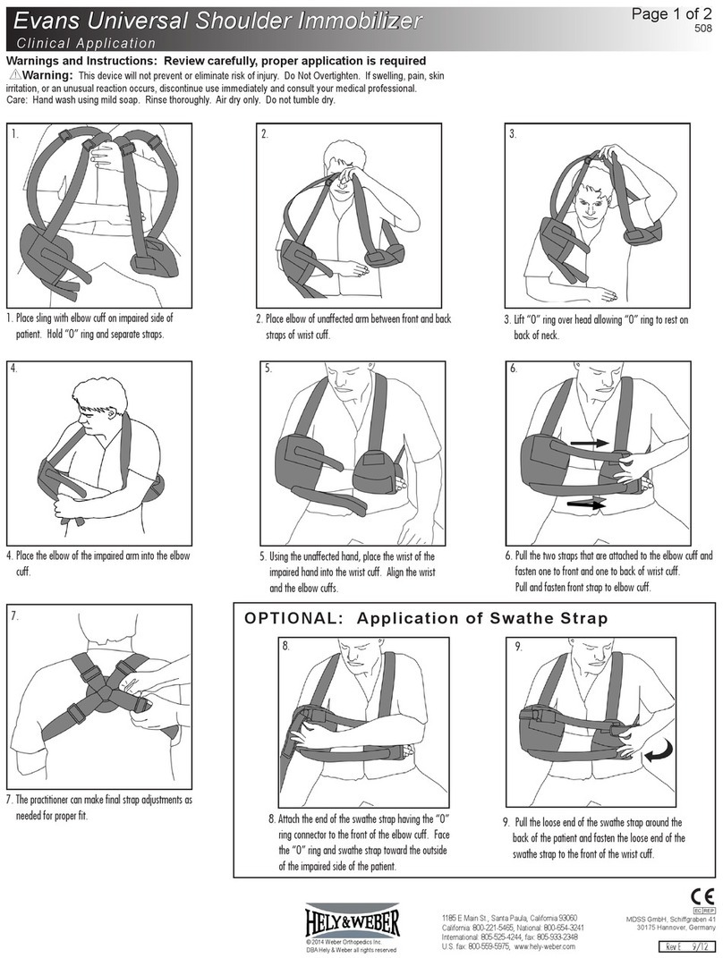 Hely&Weber Evans Universal Shoulder Immobilizer 508 Clinical Application Guide Hely&Weber Evans Universal Shoulder Immobilizer 508 Clinical Application Guide