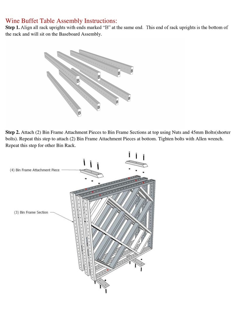 Wine Rack Shop Wine Buffet Table Assembly instructions