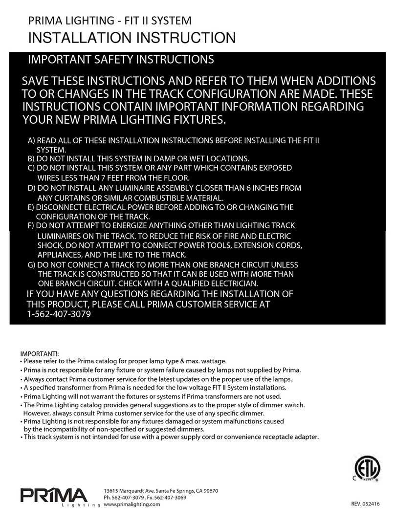 Prima FIT II Installation instruction