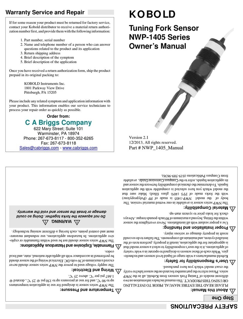 Kobold NWP-1405 Series User manual Kobold NWP-1405 Series User manual