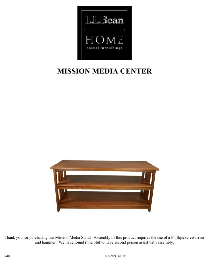 L.L.Bean MISSION MEDIA CENTER Assembly instructions