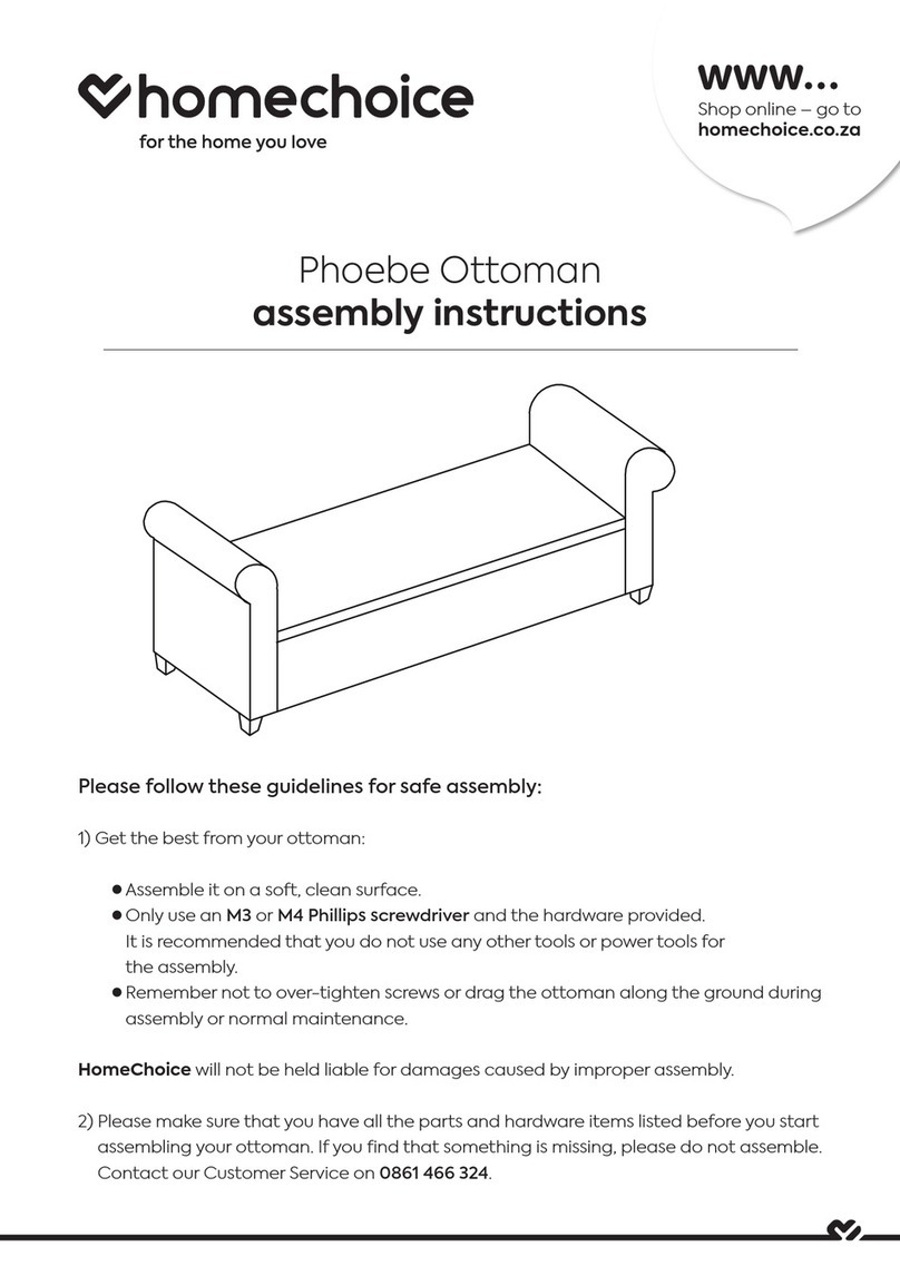 homechoice Phoebe Ottoman Assembly instructions