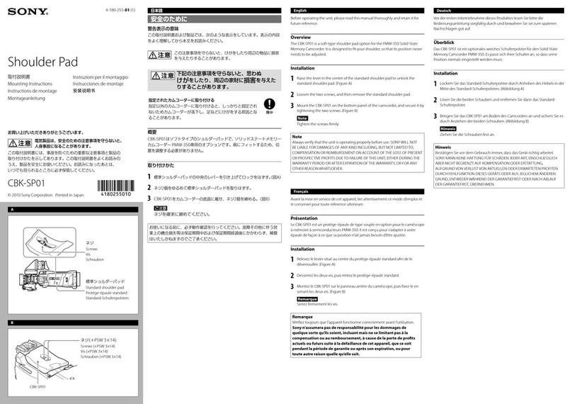 Sony CBK-SP01 Mounting instructions