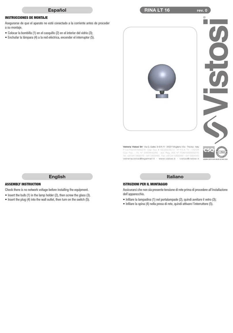Vistosi RINA LT 16 Assembly instruction