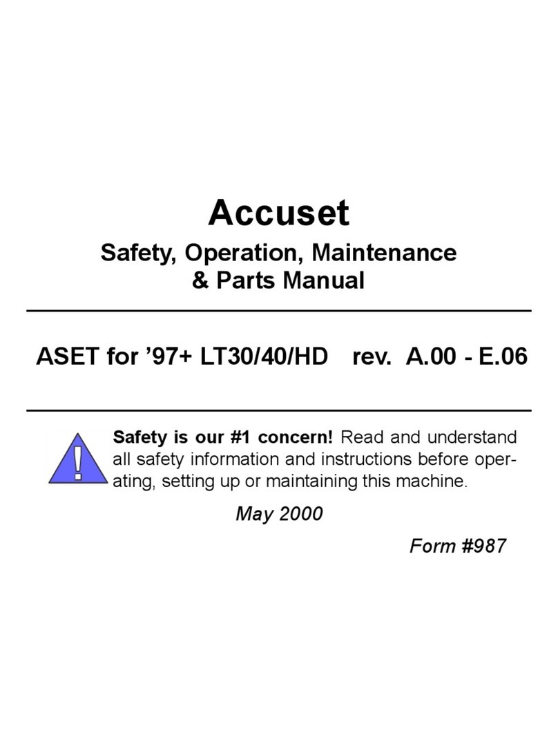 woodmizer Accuset Safety, Operation, Maintenance & Parts Manual