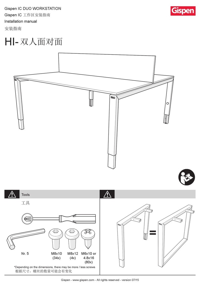Gispen IC DUO WORKSTATION User manual