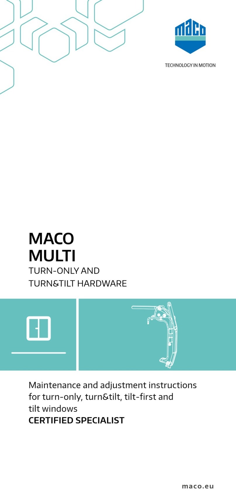 Maco MULTI-MATIC Maintenance and adjustment instructions