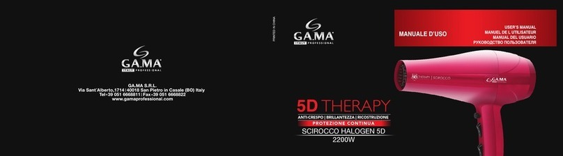 GAMA SCIROCCO HALOGEN 5D THERAPY user manual